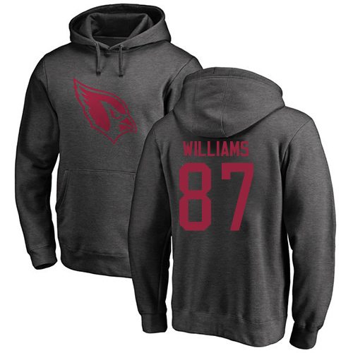 Arizona Cardinals Men Ash Maxx Williams One Color NFL Football #87 Pullover Hoodie Sweatshirts->arizona cardinals->NFL Jersey